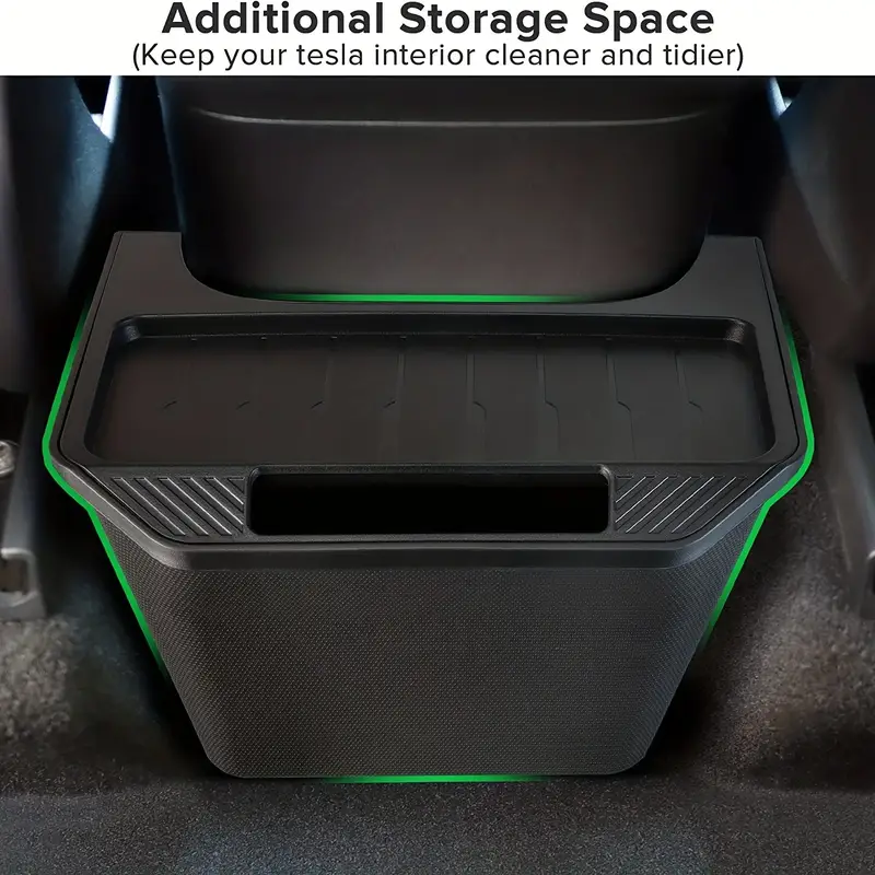 Für Tesla Für Modell Y 2020–2023, Innen-Autozubehör –  Rücksitz-Aufbewahrungsbox, Mülleimer Und Organizer Für Die Hintere  Mittelkonsole