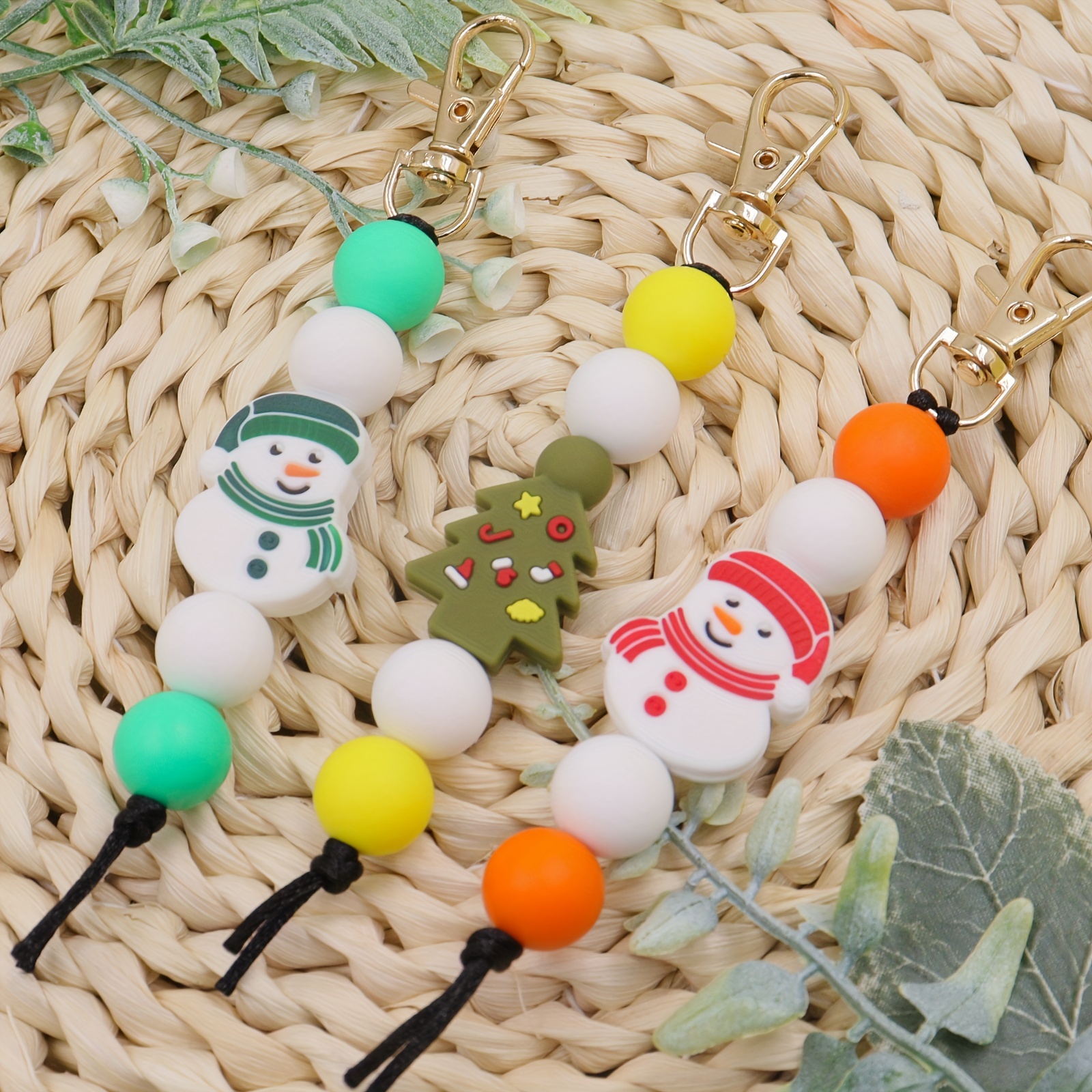 Lovely Snowman Silicone Beads For Christmas Party - Temu