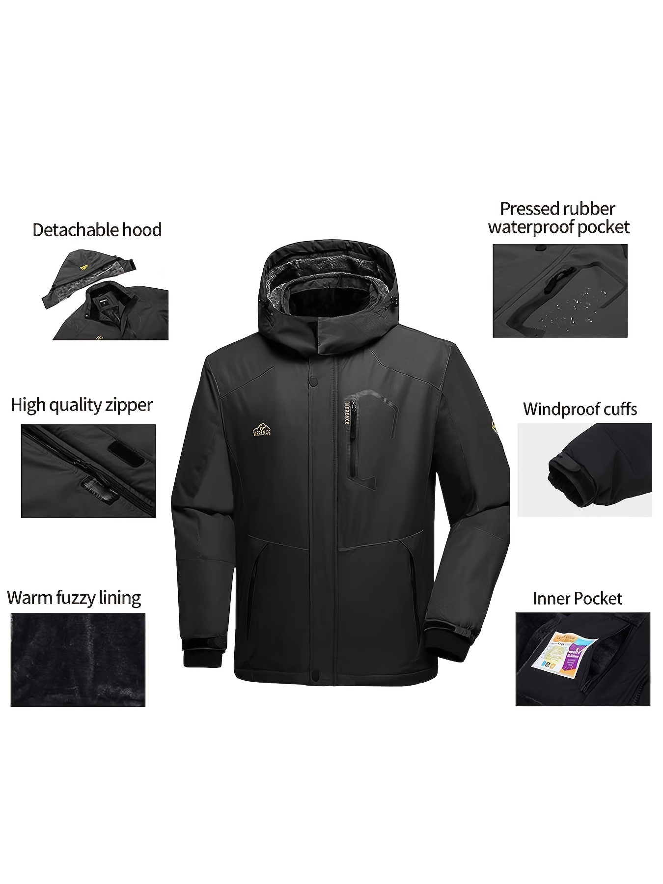 Waterproof Windproof Men's Mountain Ski Jacket Stay Dry Warm - Temu