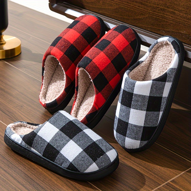 Men's deals plaid slippers