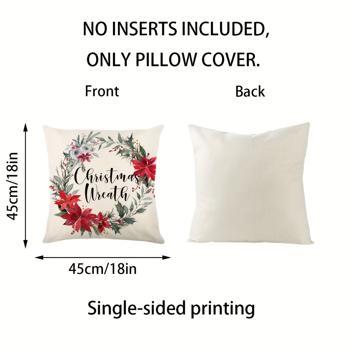 Festive Christmas Truck Pine Tree Snowflake Throw Pillow Cover - Soft Linen  Blend, Single Sided Printed, Perfect For Living Room, Bedroom, Party  Supplies, Sofa, And Home Decor - No Pillow Insert Included - Temu