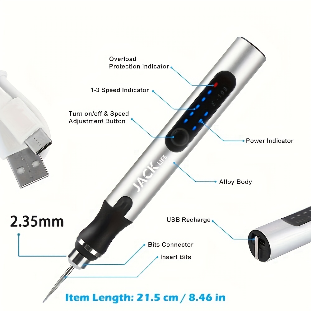 Cordless Rotary Tool Rechargeable Engraving Pen With Battery - Temu