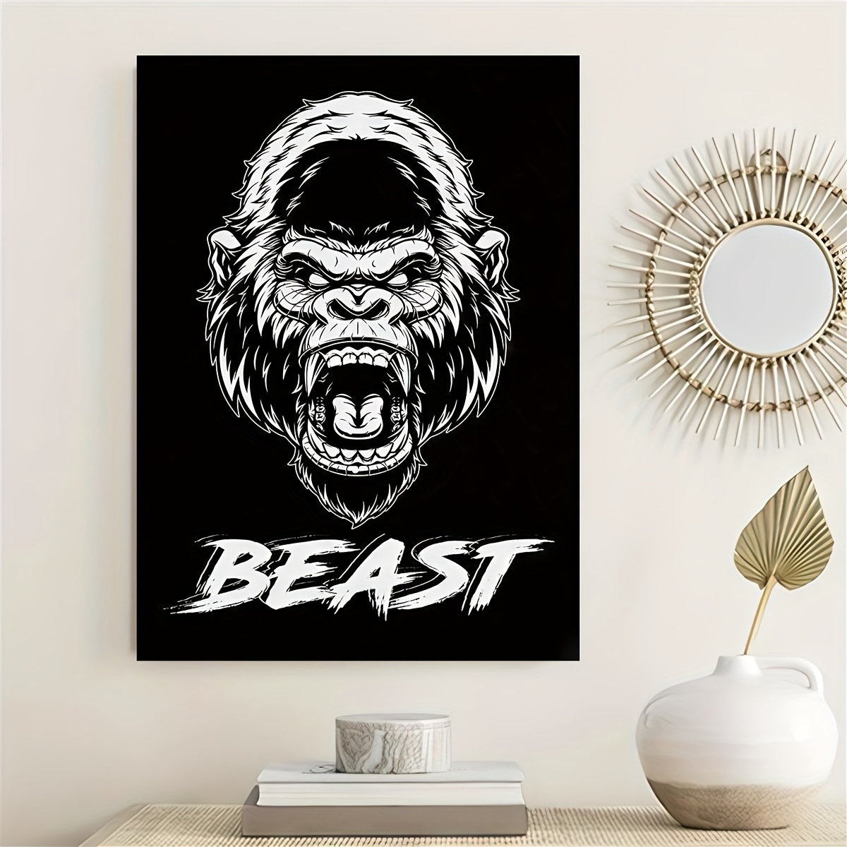 Gorilla Gym Wall Decal Lifting Gorilla Fitness Motivation Muscle