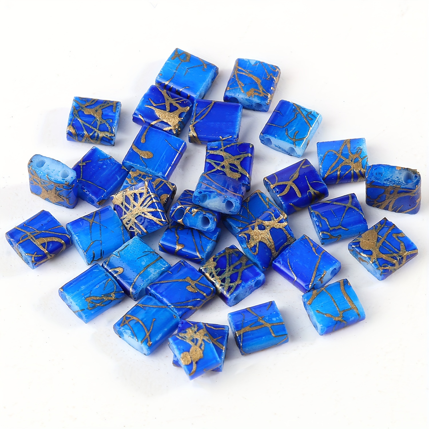 Image of 50pcs 5mm Spot 2 Hole Glass Seed Beads Loose Spacer Beads For Jewelry Making Bracelet Necklace Earrings