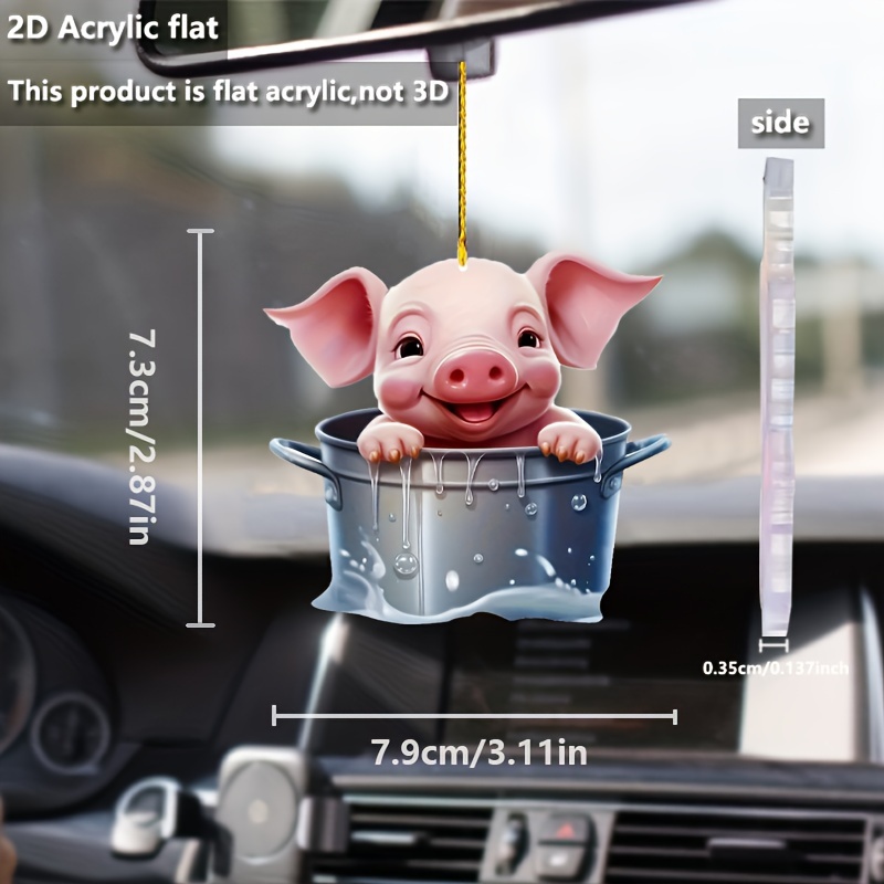 1pc Süßes Schwein Auto Anhänger Hängende Innendekoration - Temu