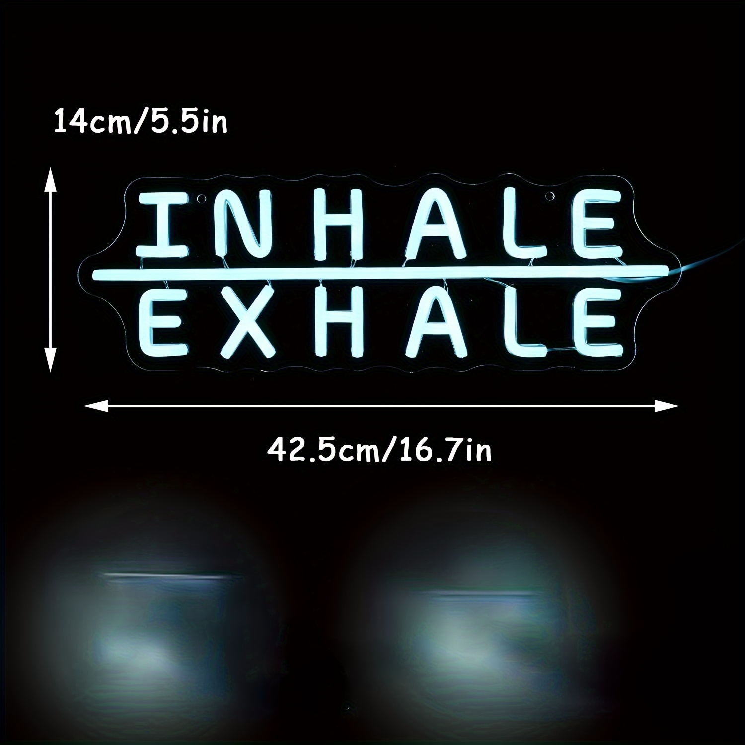 Custom Led Neon Sign Inhale Exhale Neon Light,Dimmable Neon Signs Lights  for Yoga Studio, Gym, Home, Bar, Cafe, Restaurant, Office Wall Decor (Color  