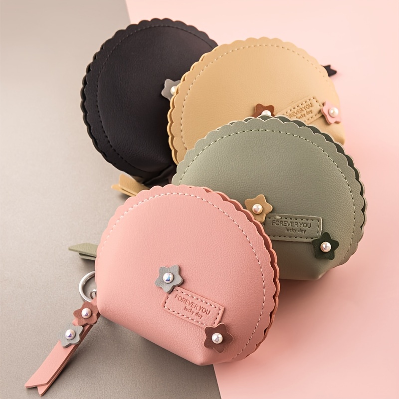 Handmade Cowhide Leather Love Heart Shaped Handbag Mini Portable Coin Purse  Keys Earphone Storage Bag - Temu United Arab Emirates