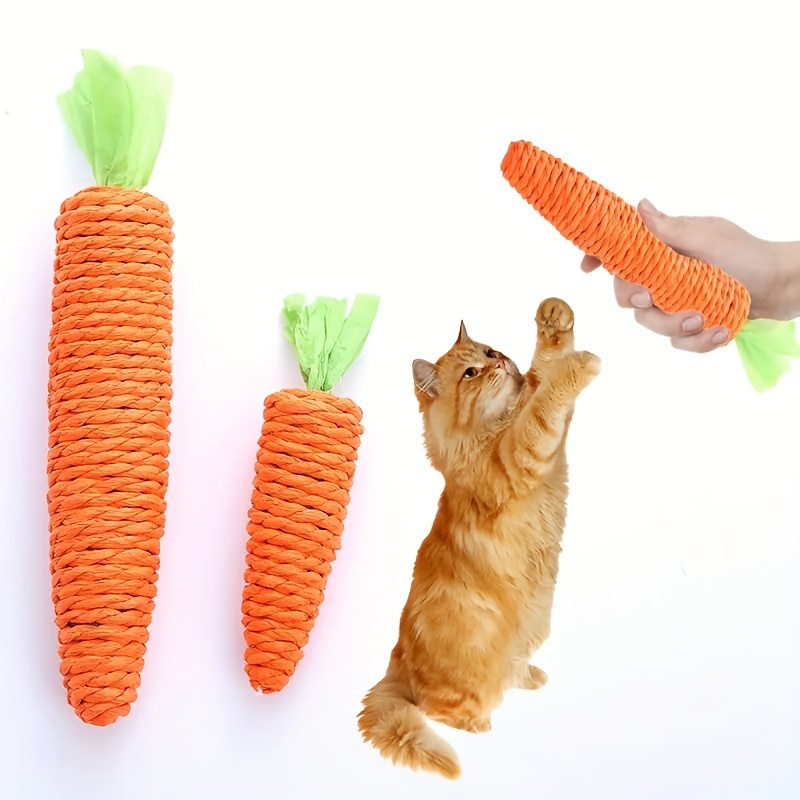 Vegetable Carrot Shape Dog Cat Plush Chewing Bite Squeaker Pet