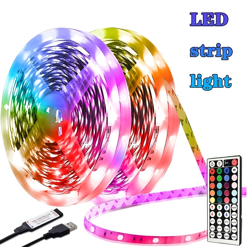 Luces Banda Led 10 m/32 8 ft Rgb 2835 Dc5v Controlador Ir - Temu Mexico