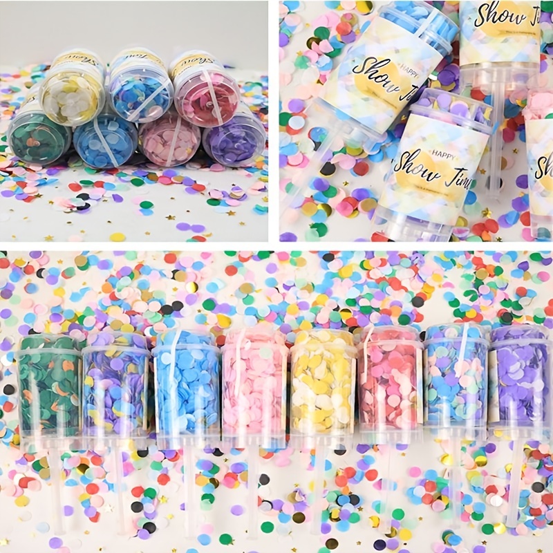 5pcs Empty Confetti Popper Flower Paper Confetti Push Weddings Party Cake P  ^~