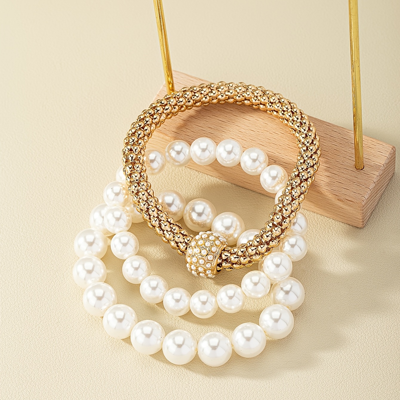 Pulseras Mayoreo Pulsera De Perlas Blancas De Agua 19 Cm