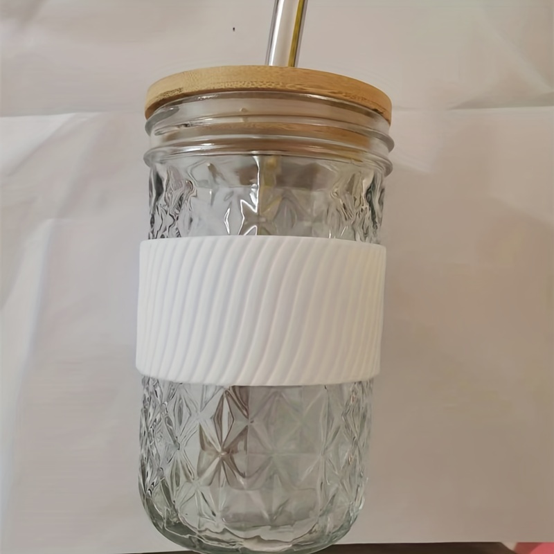 650ml Mason Jar with Lid and Straw Mason Jar Cups, Drinking