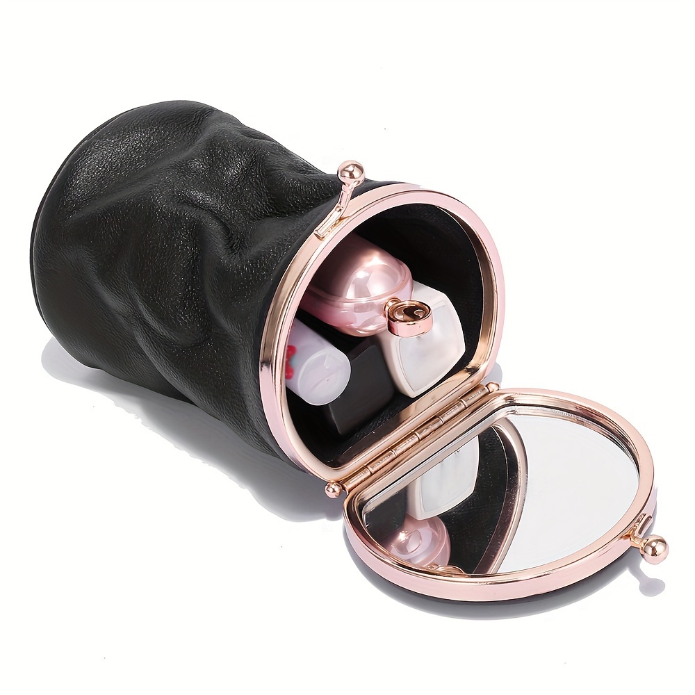 Lipstick Bag Genuine Leather Makeup Case Mini Storage Purse