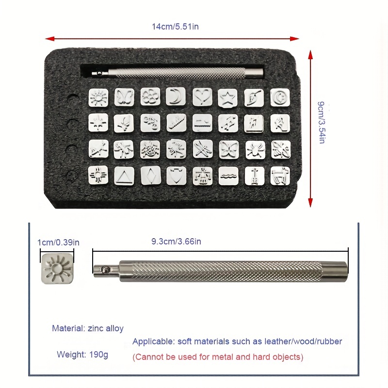 Letter Sets for stamping soft materials