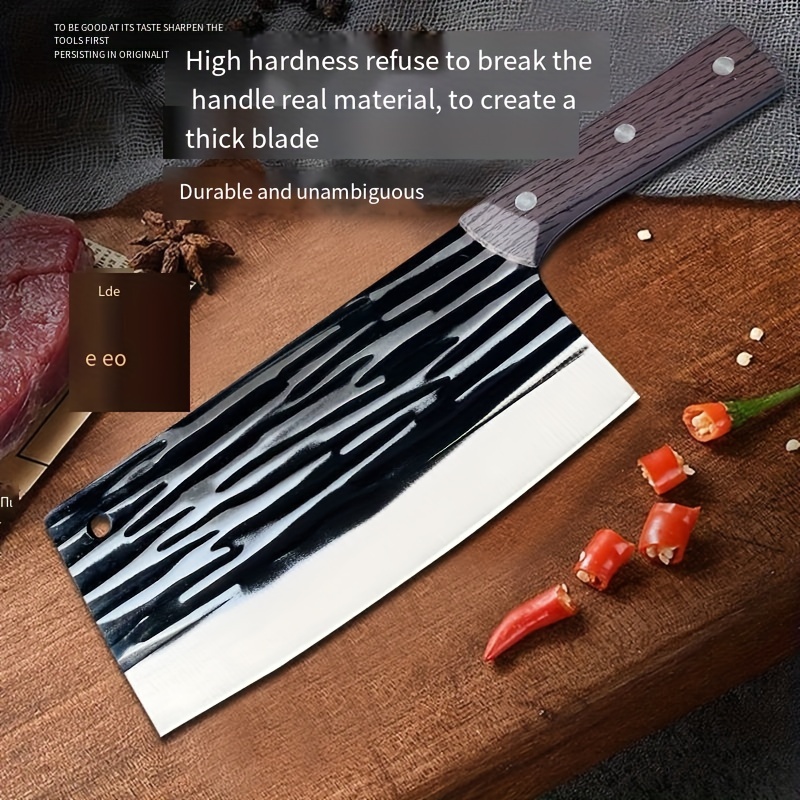 Premium Stainless Steel Kitchen Knife Set - Sharp Forged Meat Cleaver Knife  For Effortless Cutting And Slicing - Perfect Kitchen Tools For Home Cooks -  Temu