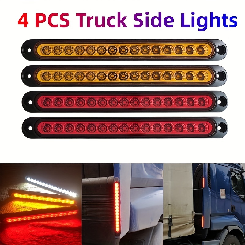 1PCS Camion Avertissement Lumière 6 LED 12-24V Lorry Côté Marqueur