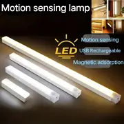 motion sensor light, 1pc motion sensor light wireless led night light rechargeable magnetic night lamp for bedroom kitchen lighting cabinet staircase for outdoor camping hiking details 0