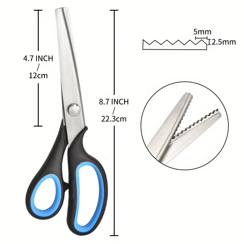  Pinking Shears for Fabric Cutting - Stainless Steel