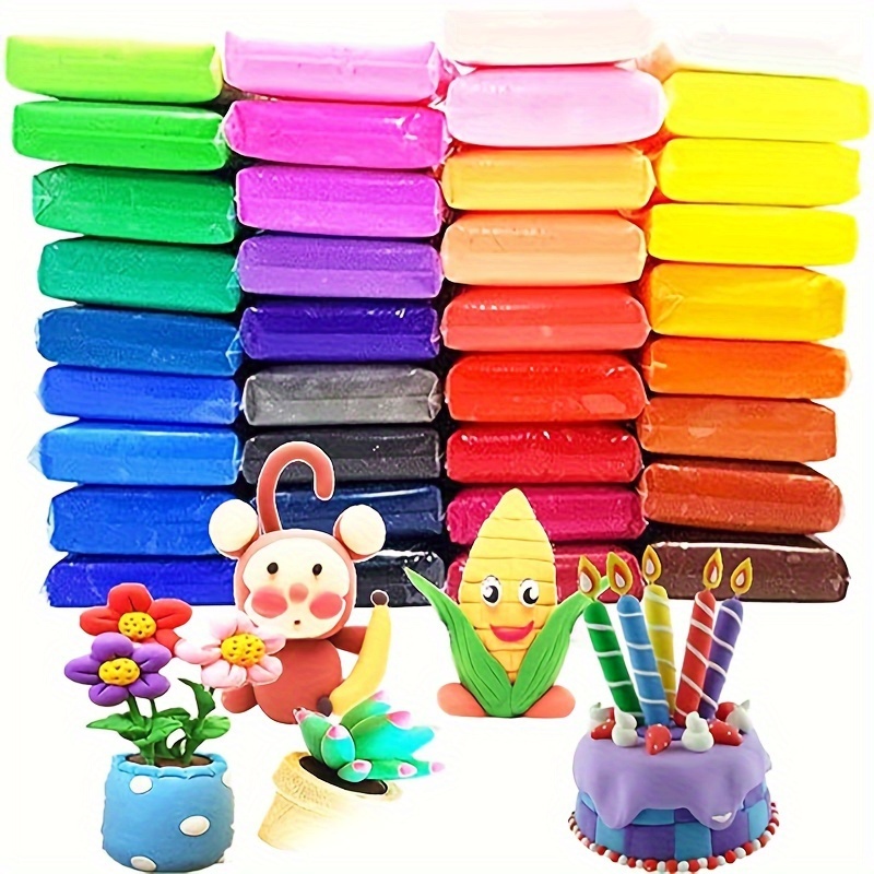 Air Dry Clay For 24 Colors, Magic Modeling Clay Kit With Magical Clay Tools  Accessories, Squash Clay For Slime Play Clay Art For Adults And Gift, C