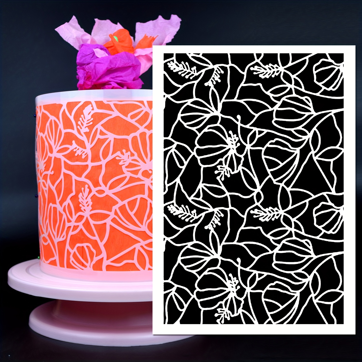 Cake Stencil Cake Decorating Stencils Mold Plastic Templates - Temu