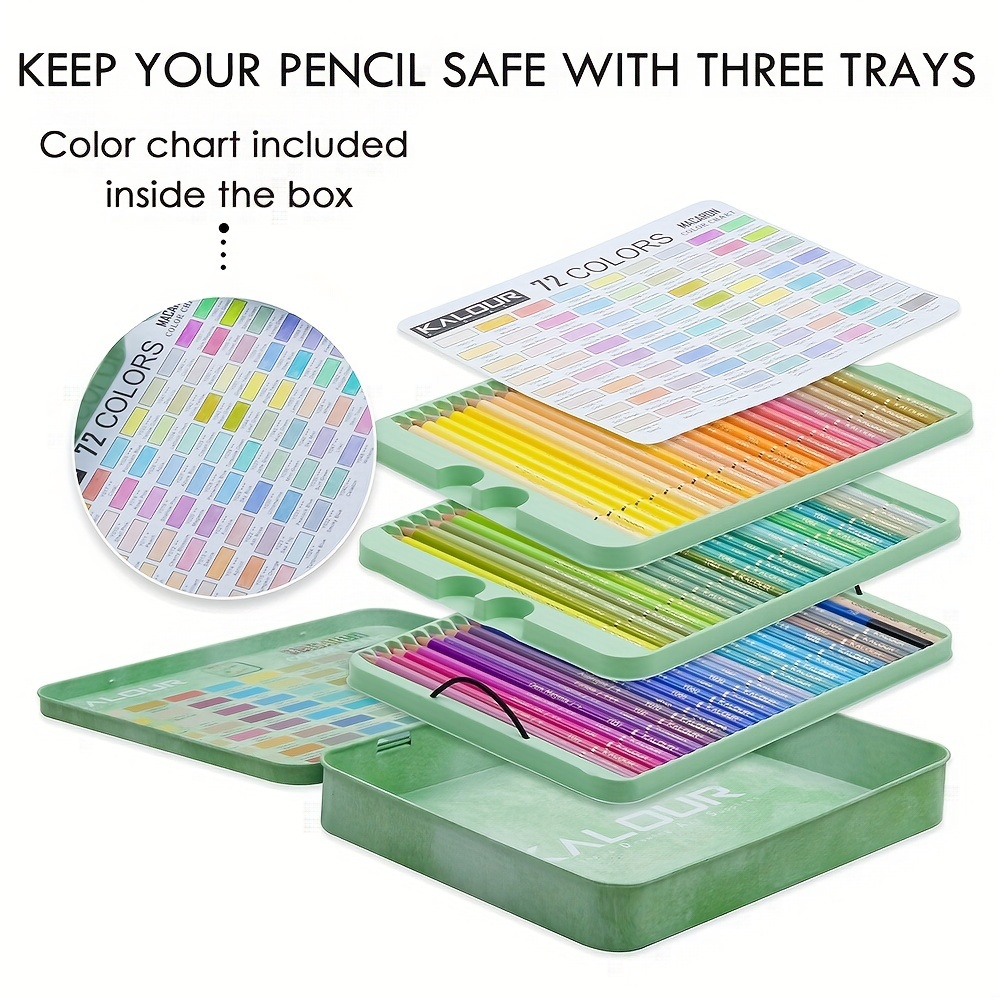 72 Professional Soft Core Coloring Pencils Set Perfect For - Temu