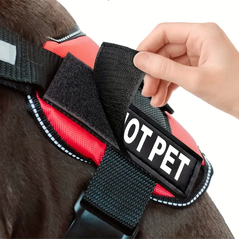 Custom Velcro Patches Dog Harness  Velcro Name Patch Dog Harness - Large  Dog Pet - Aliexpress