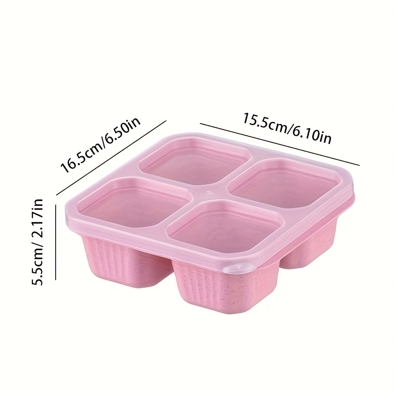Candy Box With Lid, Anti-odor Bento Box With Four Grids, Snack Nuts Platter  Wheat Straw Lunch Box, Hand Wash, Food Storage Container Boxes For Kids  Adults, Kitchen Utensil For Teenagers And Workers