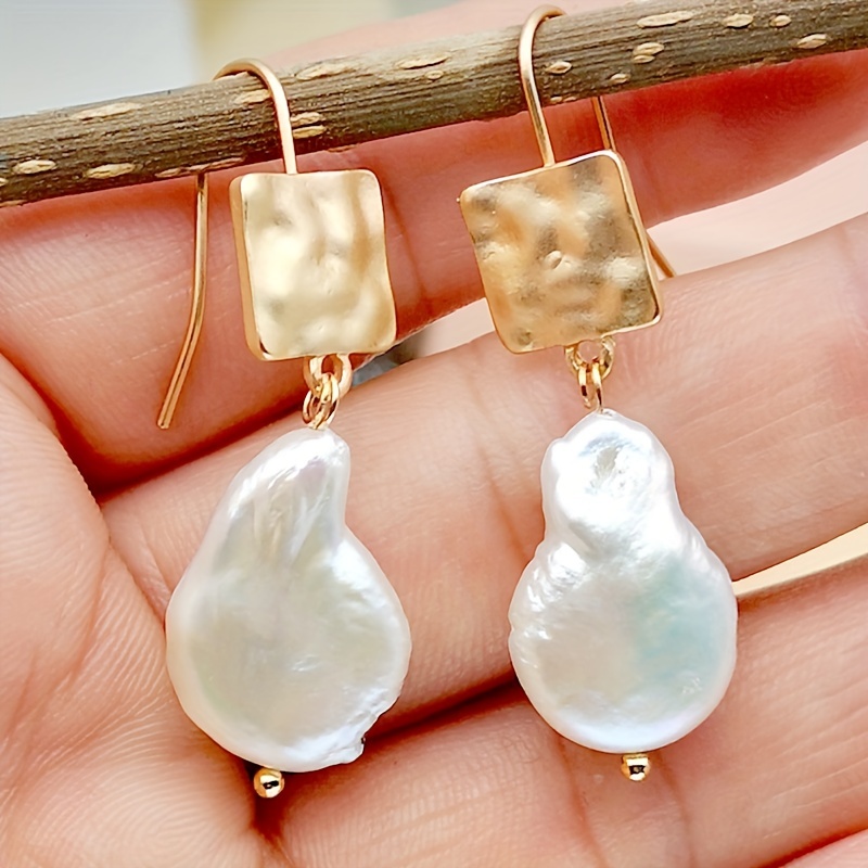 Funky sales pearl earrings