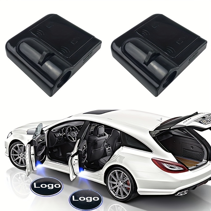 2pcs Wireless Magnetic Car Door Step LED Willkommen Logo Shadow