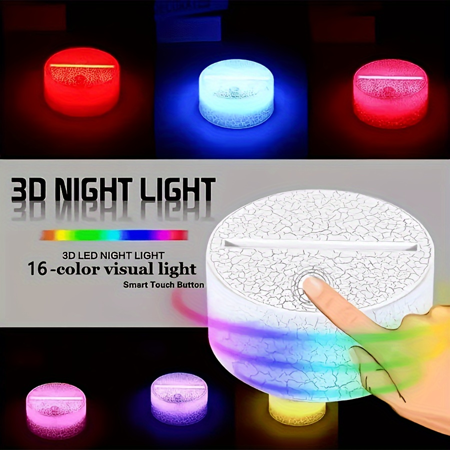 1pc 3D Illusion Lamp Dragon Night Light For Bedroom Desk Lamps16 Colors  Changing Dimmable Night Light With Touch And Remote Dragon Toys Light As  Chris