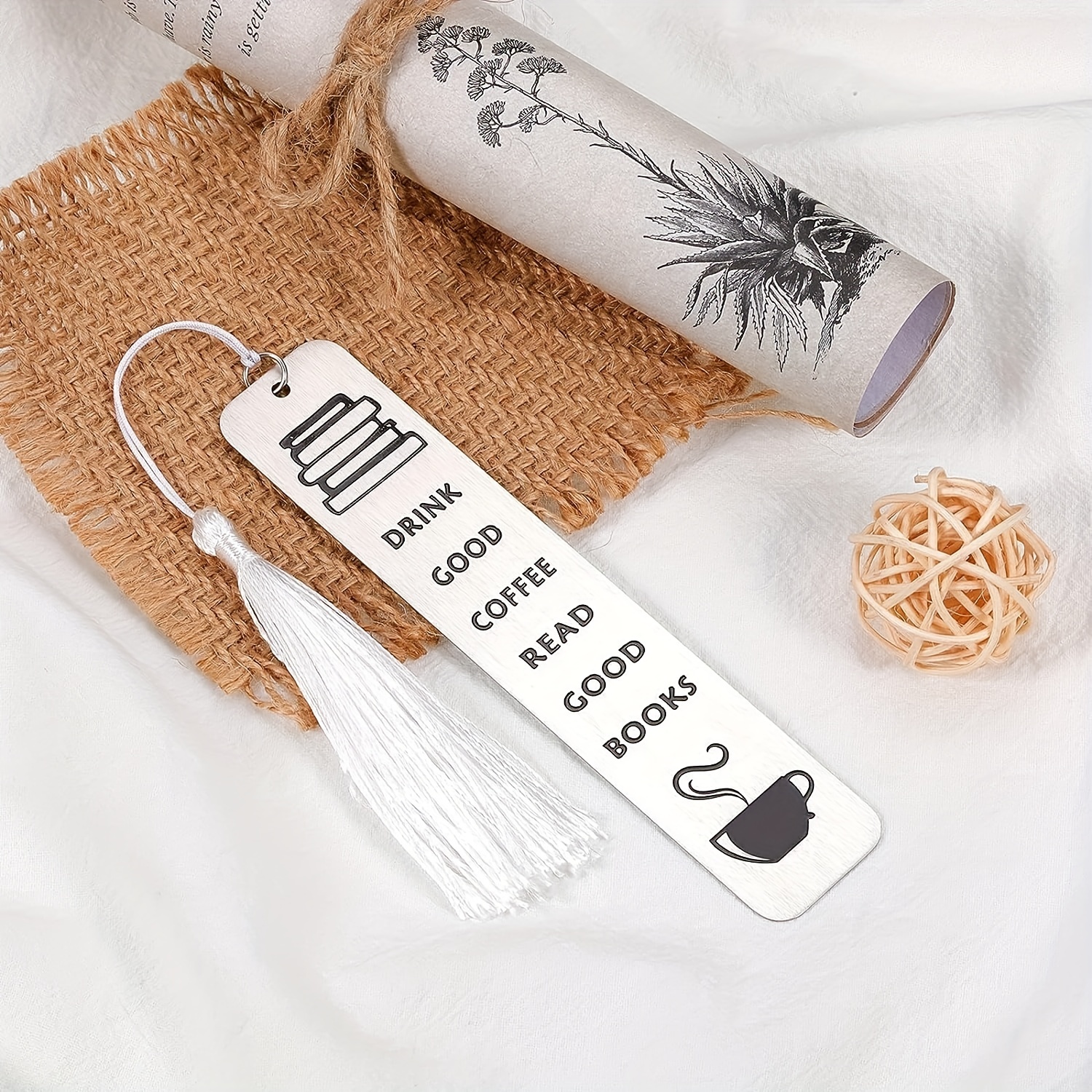 Stainless Steel Funny Reading Gift Bookmark With Tassel For - Temu