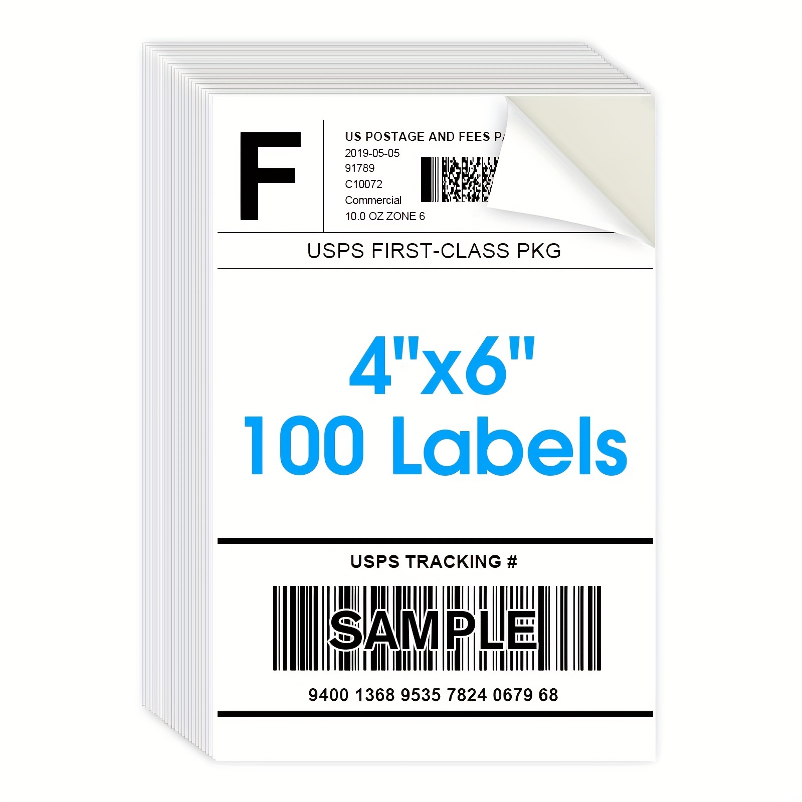 Papel Para Impresora 100 Etiquetas Autoadhesivas Blancas