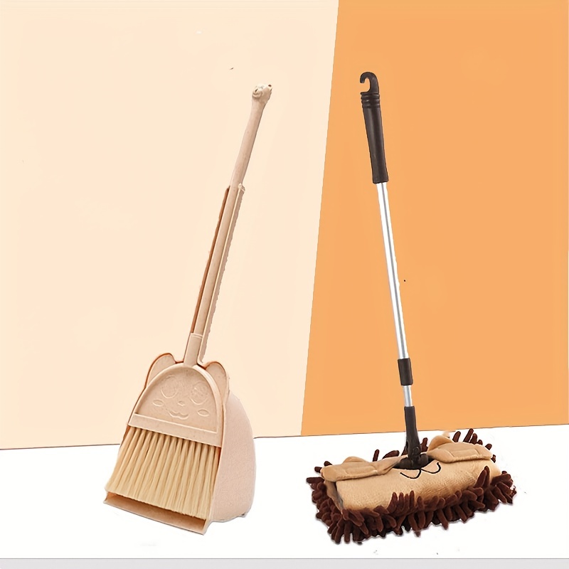 1 Set Children's Broom and Dustpan Kindergarten Sweeping Tools Mini Broom 