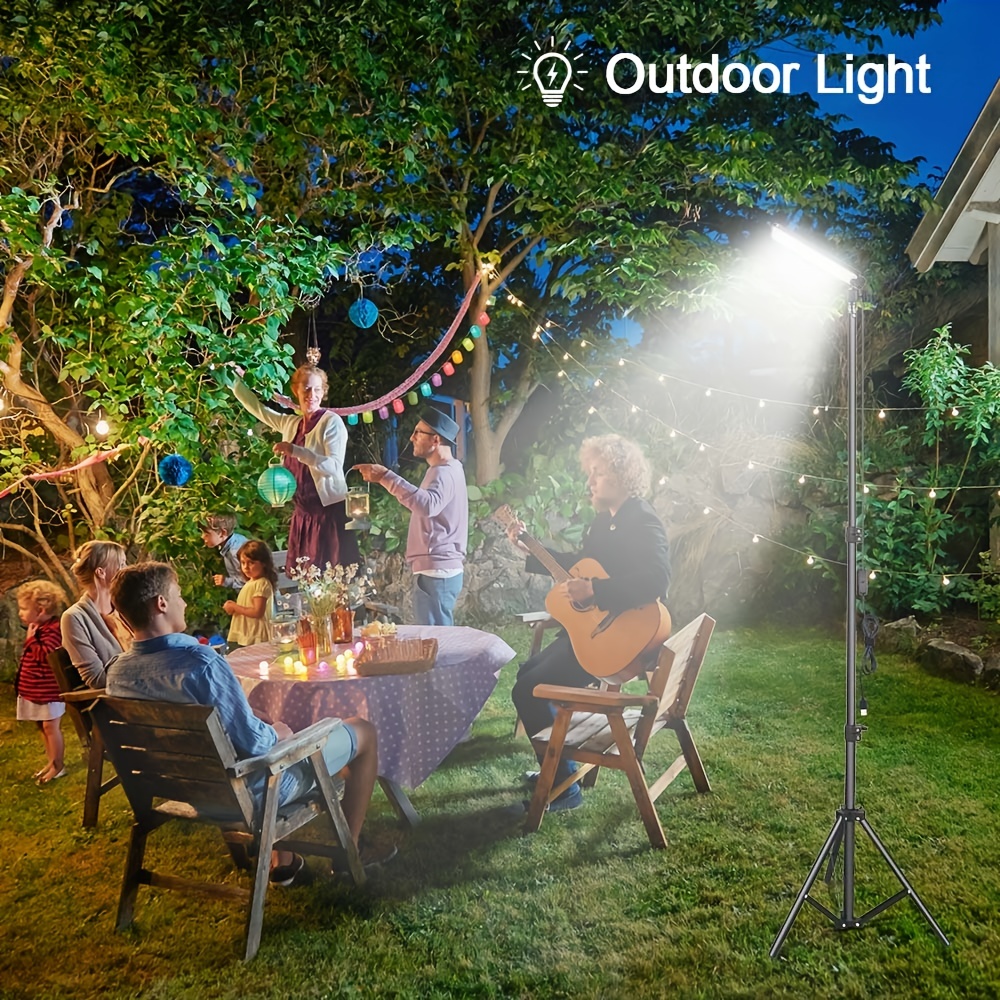 Portable outdoor outlet patio lights