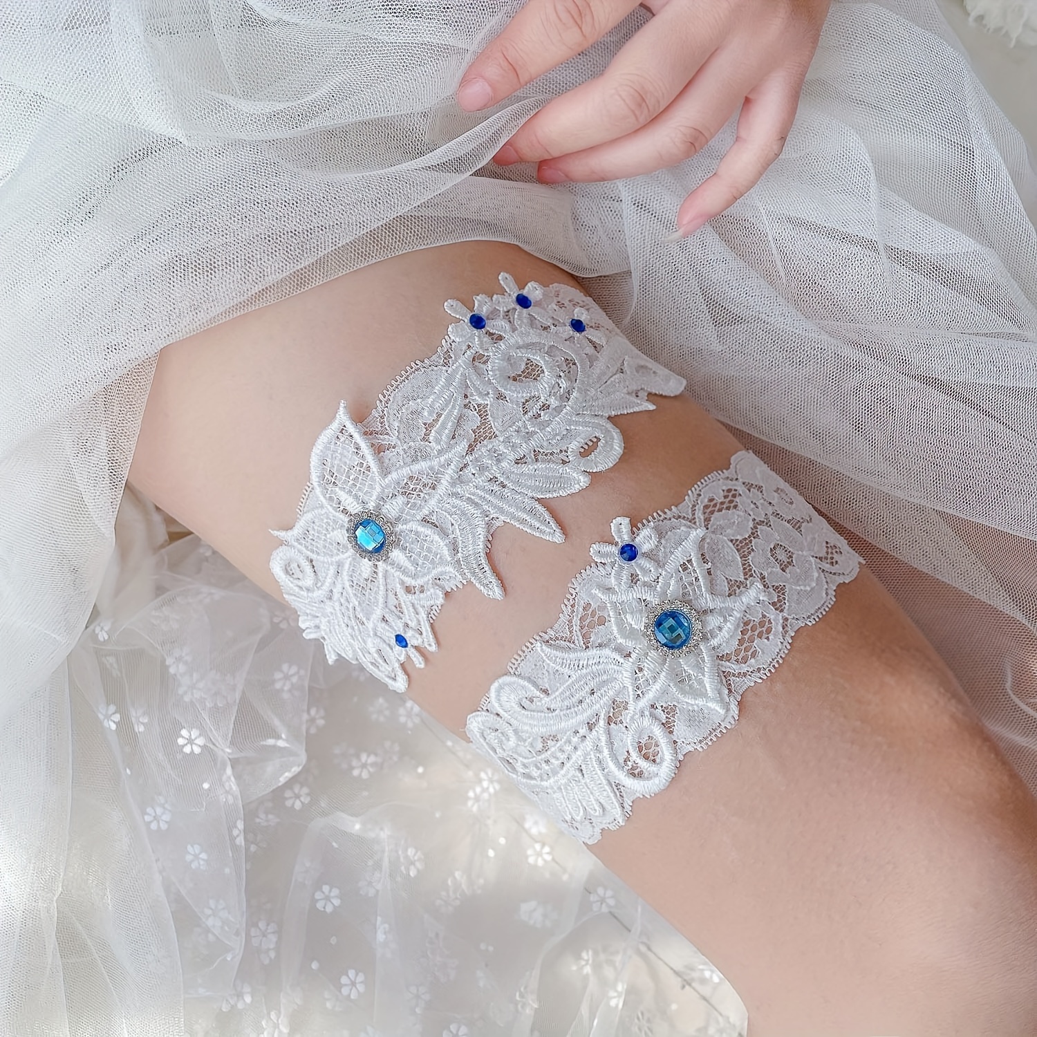 Wedding Garters For Bride Lace Bridal Garter Set Women's White Garter Belt  Wedding Bridal Garter