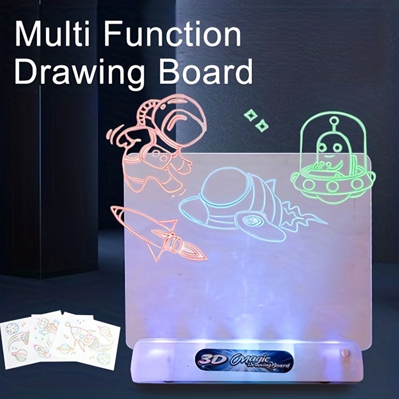 3d Drawing Board Toy Erasable Magic Writing Doodle Board - Temu