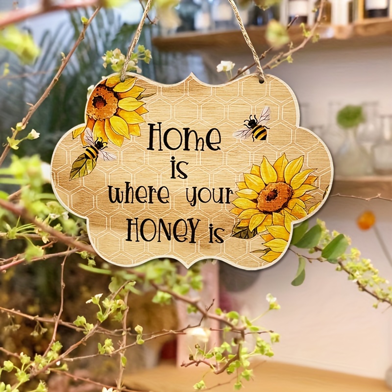 Wooden Bee Festival Decoration Pendant