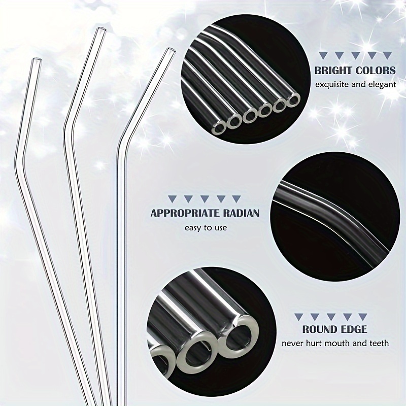 Glass Straws Heat Resistant Reusable Durable Drinking Straws - Temu