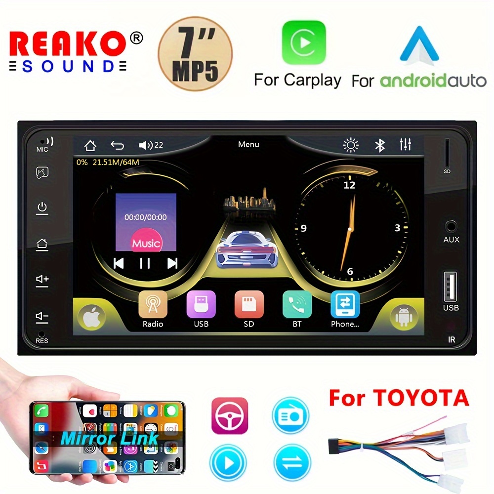 7” Universal Wireless Carplay Touch Screen Wired Androidauto Display With  Bt5.0 Multimedia Navigation System For All Cars - Car Monitors - AliExpress