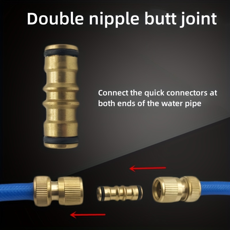 Brass Two way Nipple Joint Water Pipe Butt Joint - Temu