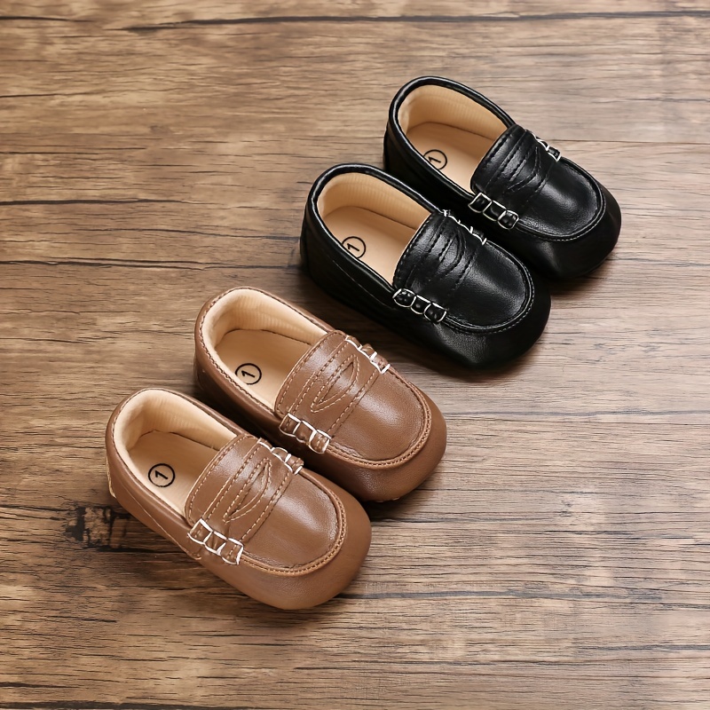 Casual Comfortable Penny Loafers First Walker Shoes For Baby - Temu  Republic of Korea