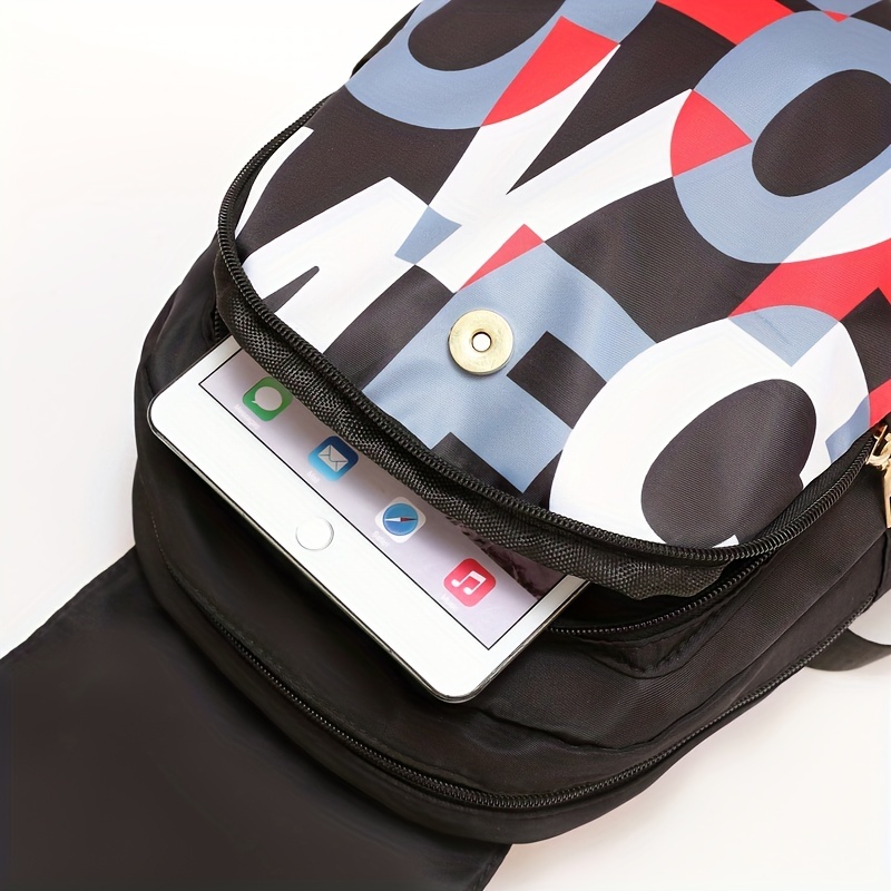 Adjustable Strap Women's Work Backpack, Zipper Commuter Purse