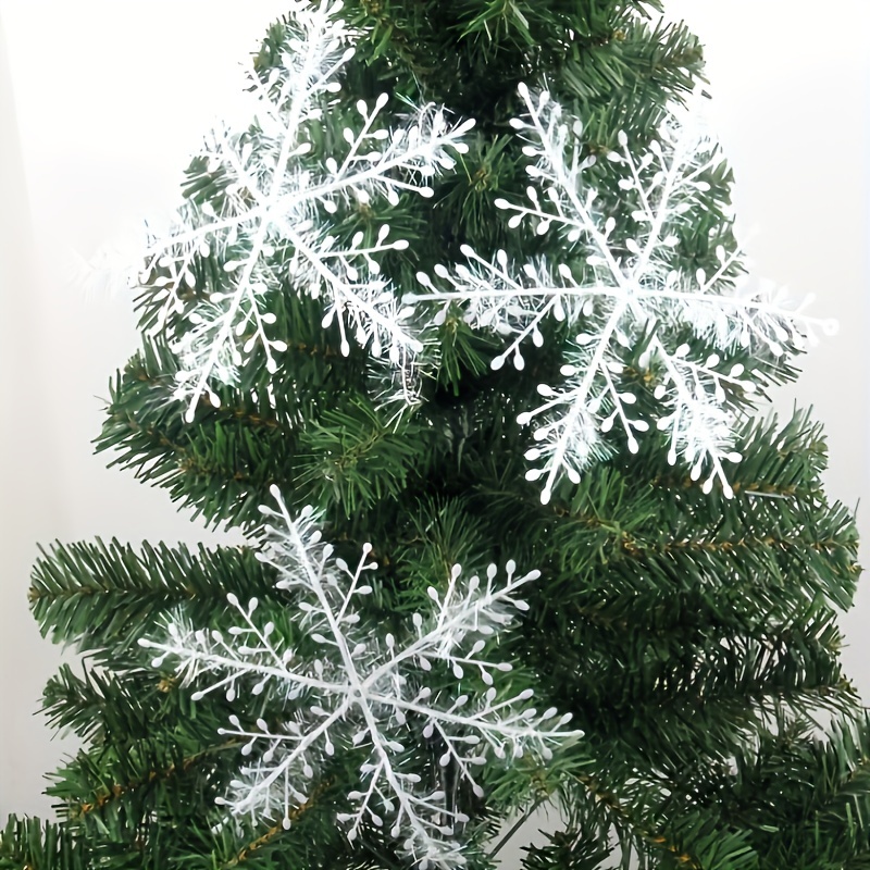 Christmas Decoration Snowflakes Wrapped Wire Plastic - Temu