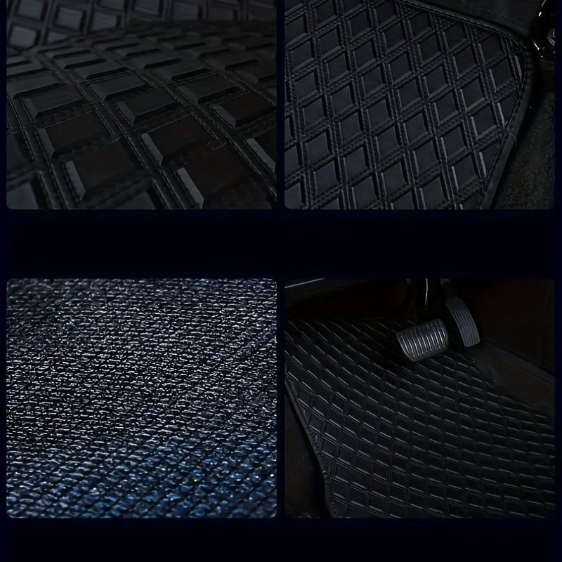 Universal PU Leder Auto Fußmatten Auto Vorne Hinter Teppich Pad Wasserfest