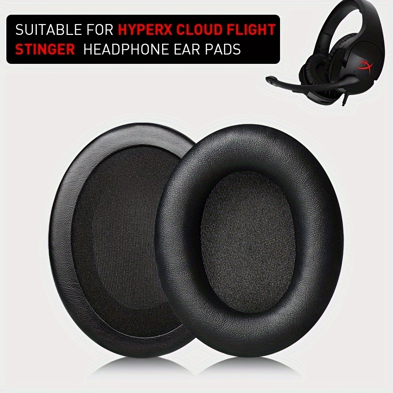  Premium Ear Pads and Headband Compatible with Kingston HyperX  Cloud Flight S and Cloud Flight Headphones (Black). Protein Leather, Soft  High-Density Foam