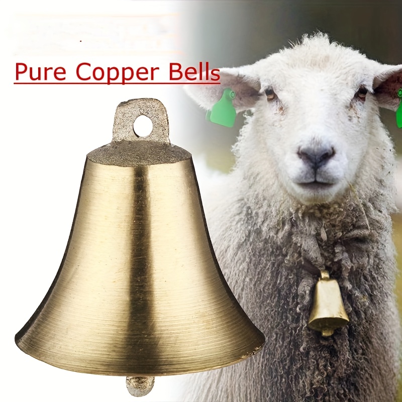6 piezas de cencerro de vaca, cencerros de vaca oveja campanas de pasto,  campanas de cobre campana de bronce de ganado, para accesorios antirrobo de  granja de animales de cabra