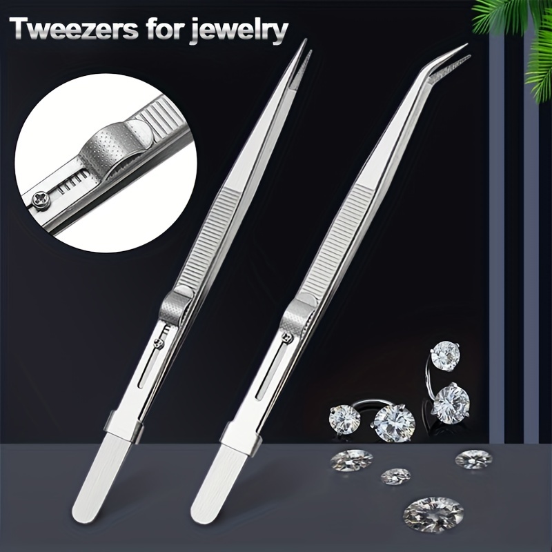 4 Prong Pick-Up Tool, Diamond Tweezers Gem Pick-Up Holder Tool for  Diamonds, Jewelry, Jade, Agate, Catcher Grabber Jewelry Making Tool