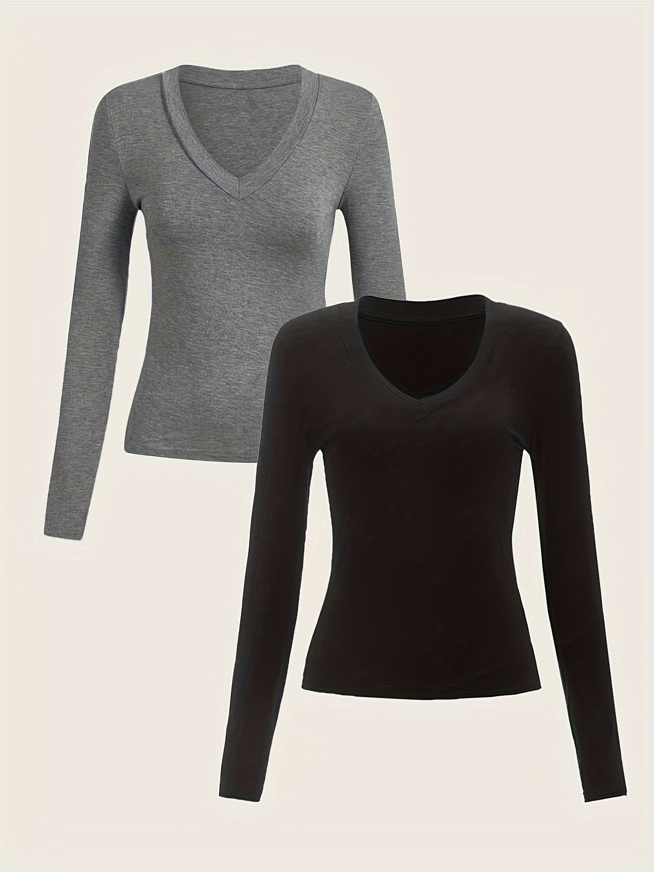 Camiseta de manga larga para mujer, vestido de trabajo, talla grande,  camiseta de manga larga negra para mujer