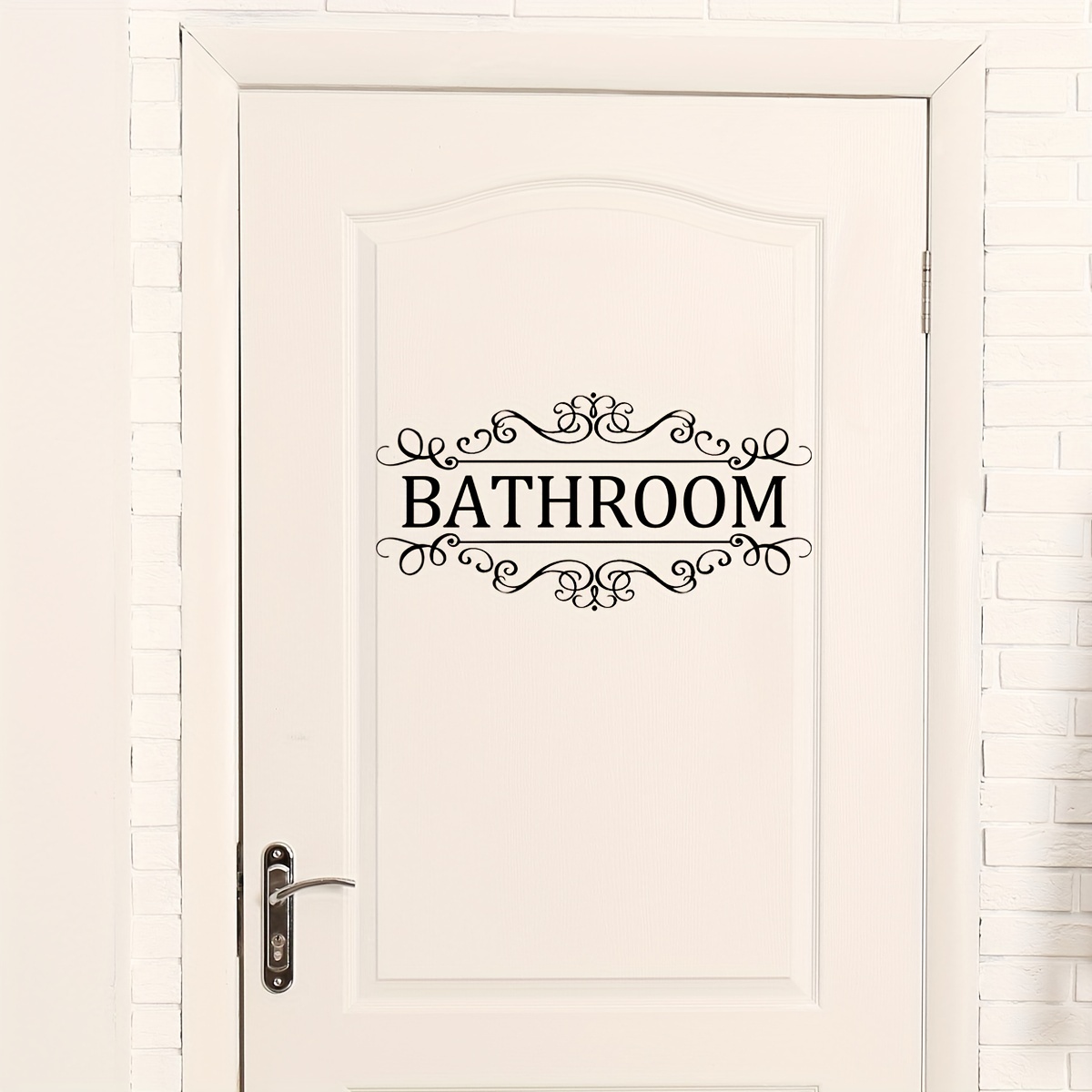 Vinyl Wall Sticker French Bathroom And Toilet Door Sign - Temu