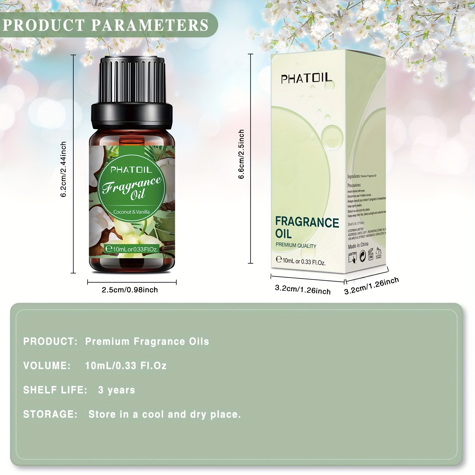 0.33fl.oz Coconut Vanilla Fragrance Oils Perfume Essential - Temu